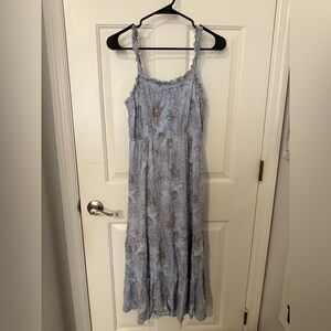 Chic Blue Floral Maxi Dress